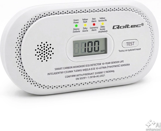 Kuliltealarm med alarm på 85 dB