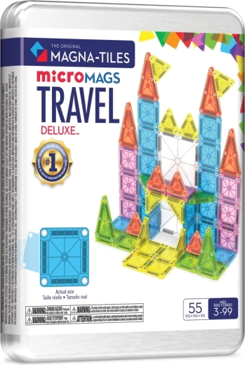 Magna-Tiles magnetisk rejsesæt microMAGS Travel Deluxe (55 dele)