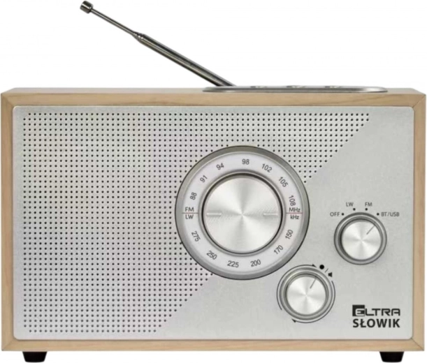 Radio OR Słowik med USB og Bluetooth, lysebrun