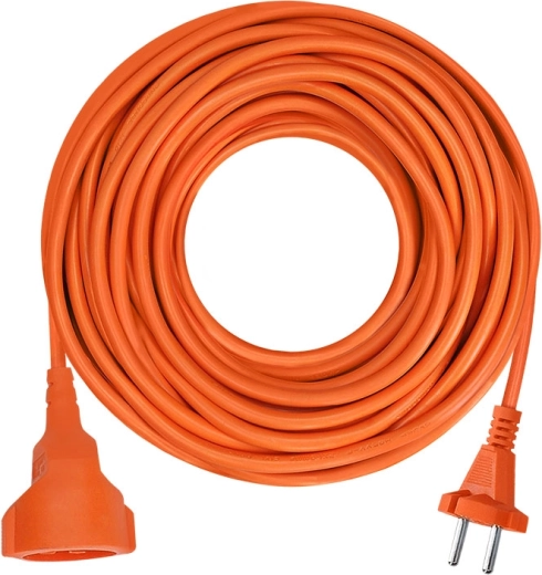 Solight fleksibelt forlængerledning med kobling 10 m, 2× 1,5 mm², orange
