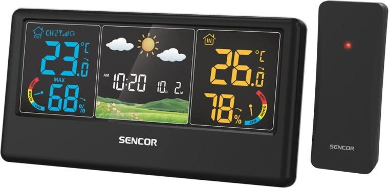 Sencor vejrstation med trådløs sensor
