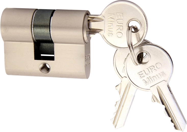 Byggecylinder euro minus 25+25 nikkel RICHTER