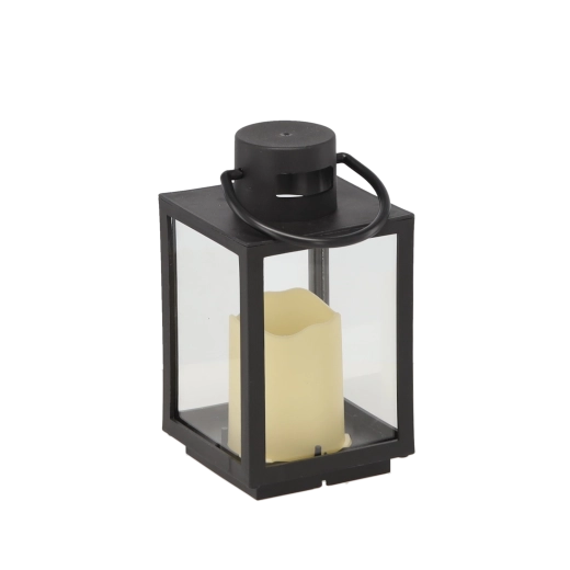 Elegant metal og klart glas