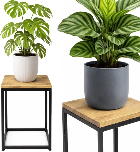 Hylde i craft-dekor til planter og dekorationer