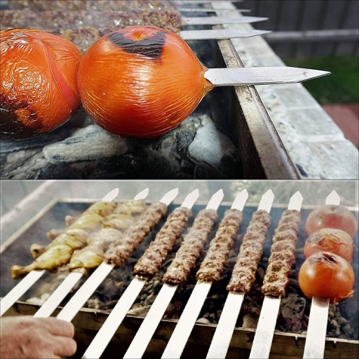 Ideelle til kebab, sjaslik og grøntsager