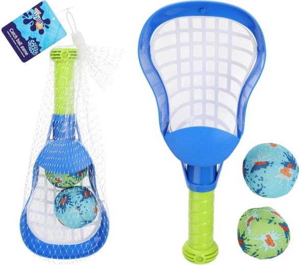 Kastespil ala lacrosse – ketcher og 2 bolde