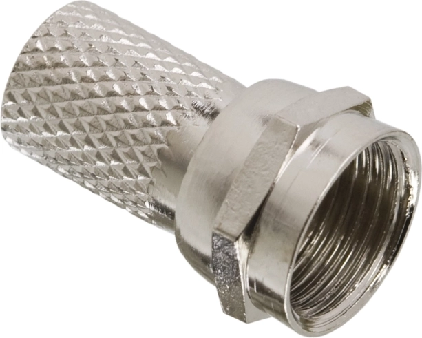 Premium F-stik med gevind til RG6-kabel