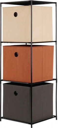 Tre rummelige stofkasser