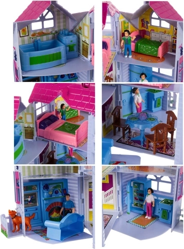 Seks detaljerede rum og masser af tilbehør