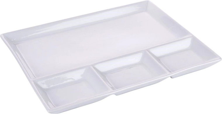 Overskuelig servering i 4 sektioner