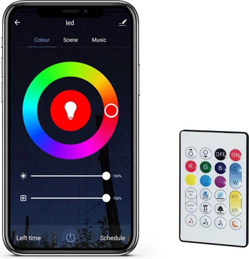 RGB-farver og justerbart hvidt lys