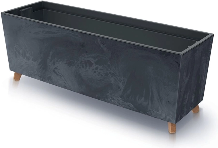 Urbi case beton effect plantekasse i antracit 77 cm med indsats