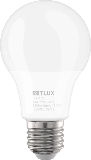 RETLUX dæmpbar LED-pære A60 E27 10 W kold hvid