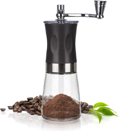 Glasbeholder og ergonomisk håndsving