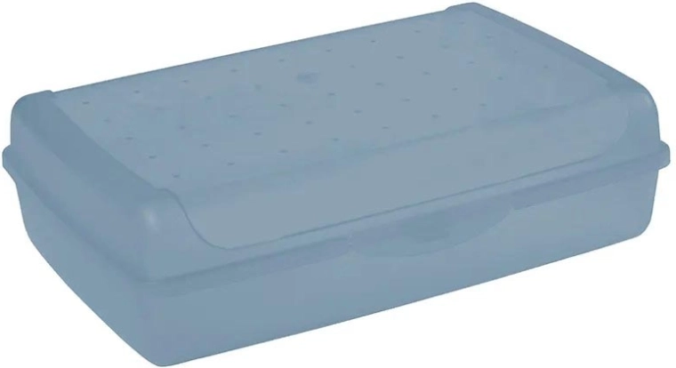 Luca click box maxi opbevaringsboks med låg 3,7 l blå 30 × 20 × 8,5 cm