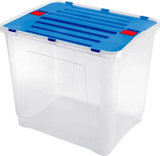 Heidrun opbevaringsboks Dragon 100 l, transparent med låg (mix af farver)