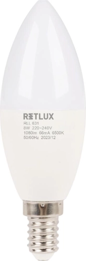 LED-pære Retlux stearinlys E14 8 W 6500 K
