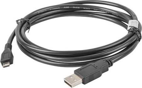USB 2.0-kabel micro USB AM–MBM5P 1,8 m sort