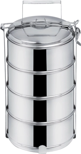 Rustfrit ståltiffinboks 4x1 l, fireetagers