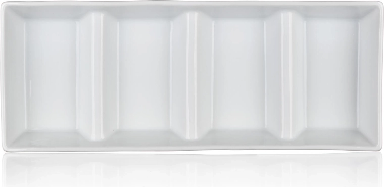 Overskuelig servering i 4 sektioner