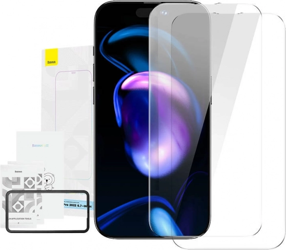 Baseus Crystal hærdet glas 0,3 mm til iPhone 14 – Pro Max