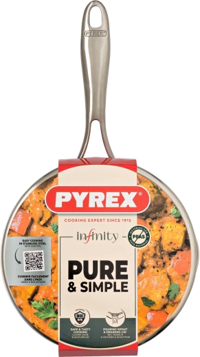 Infinity kasserolle med låg 20 cm, 2,5 l, rustfrit stål