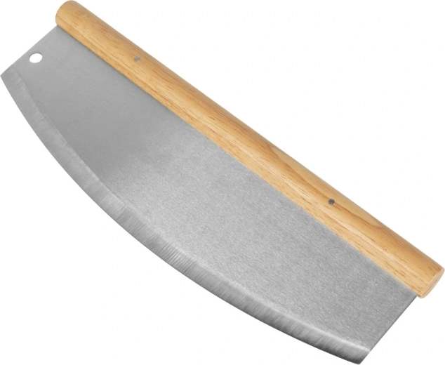 Rustfrit stål og bambushåndtag