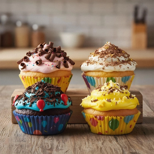 Papirforme til muffins med festmotiv - 1 stk.