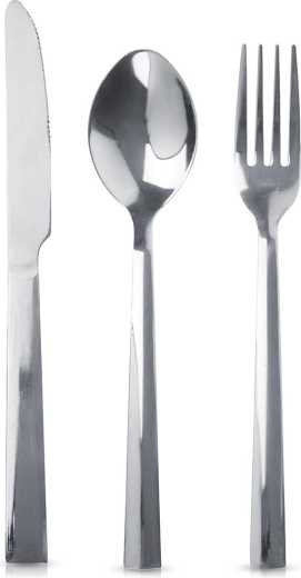 Sæt med bestik i rustfrit stål, 3 dele