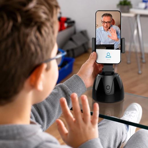 Praktisk holder til videoopkald og optagelser