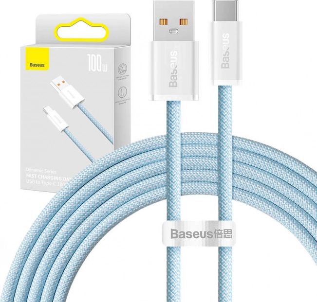USB til USB-C Kabel Baseus Dynamic Series 100W 2 m blå