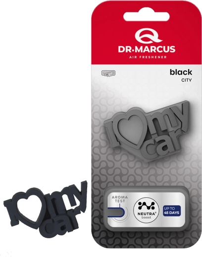 Dr. Marcus City I Love My Car Black luftfrisker til bilen