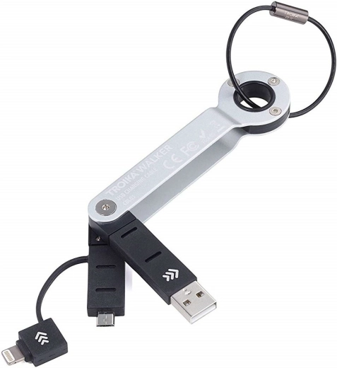 Troika Walker Silver USB nøglering, sølvfarvet