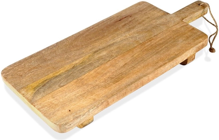 Træ serveringsbræt af mango på ben 50 × 21 cm