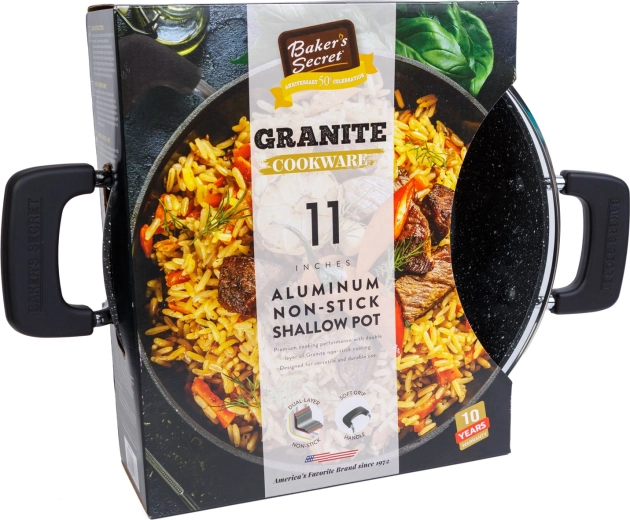 Baker's Secret aluminiumsgryde med låg 28 cm