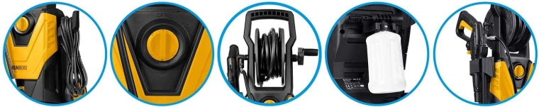 Integreret slangerulle og komplet udstyr