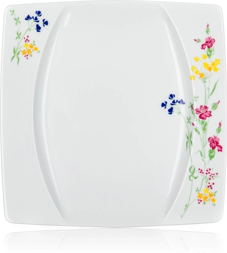 Moderne firkantet design med blomstermotiv