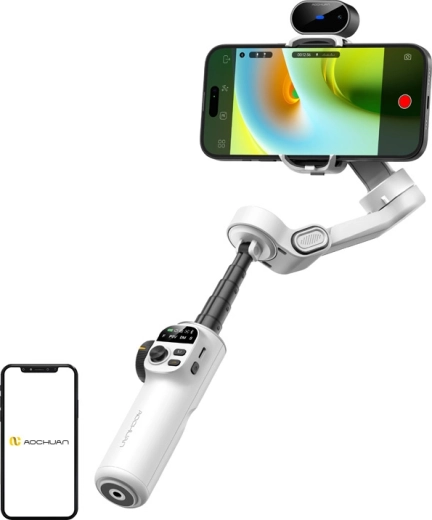 AOCHUAN X2 smartphone-stabilisator med AI-sensor hvid