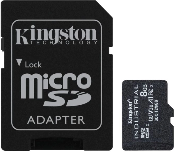 Industrielt microSD-hukommelseskort 8 GB UHS‑I CL10 uden adapter