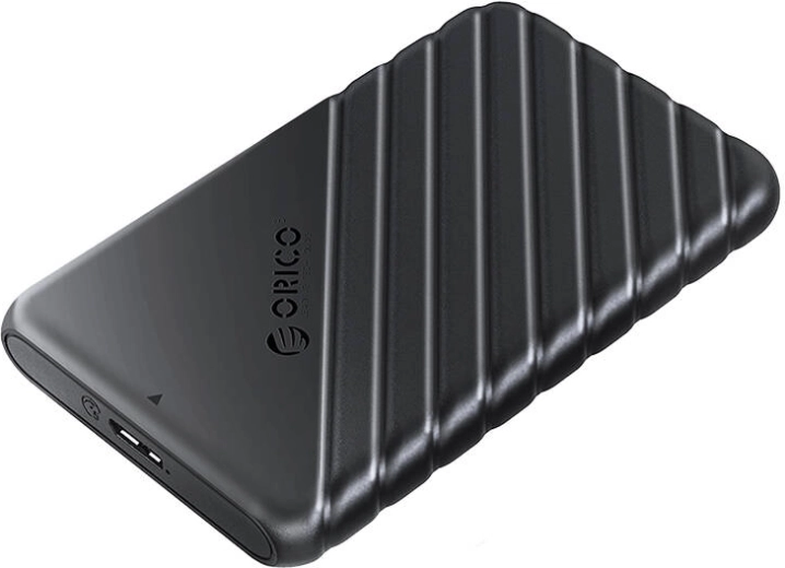 Orico 25PW1 ekstern boks til 2,5" HDD/SSD, USB 3.0 5 Gb/s, USB‑A til Micro‑B, sort