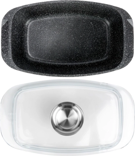 Non-stick granitbelægning til madlavning med minimalt fedt