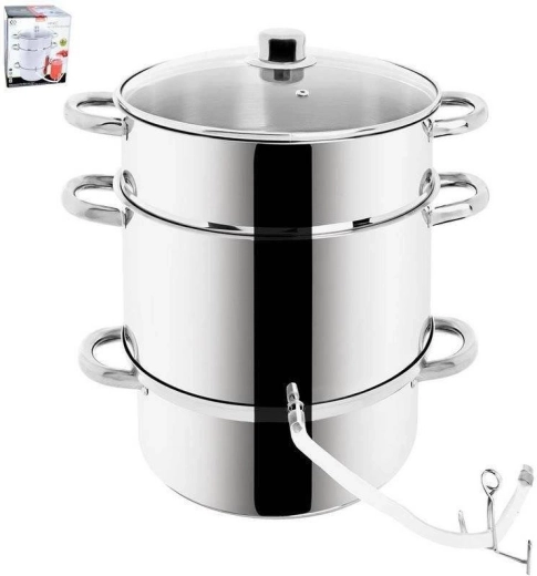 Rustfrit ståldamposaftkoger 8 l med damper