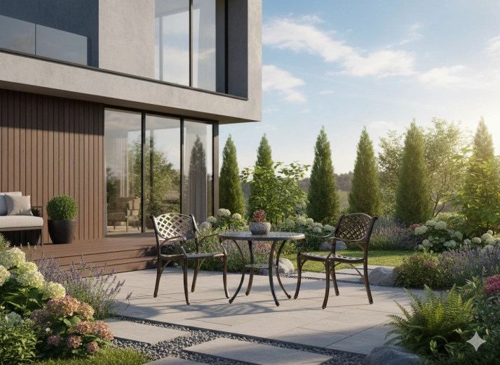 Ideel til have, terrasse og café