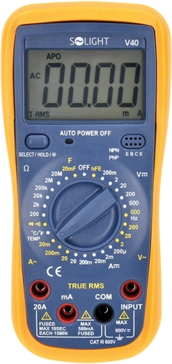 Solight professionelt digitalt multimeter med True RMS