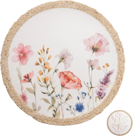 Dekorativt blomstermotiv for et elegant bordudtryk