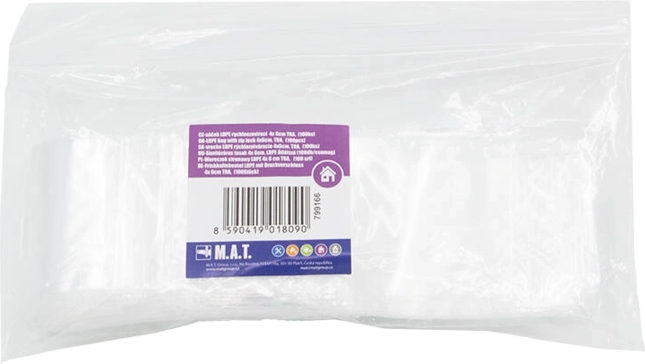 Lynlukkede poser LDPE 4 × 6 cm, transparente (100 stk)