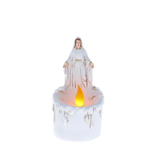 LED-lys med figur af Jomfru Maria 17 cm