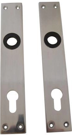 Aluminiums dørskjold til cylinderindsats 90 mm (1 par)