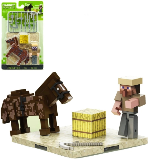 Magnet World 3D magnetisk byggesæt med ridder og hest