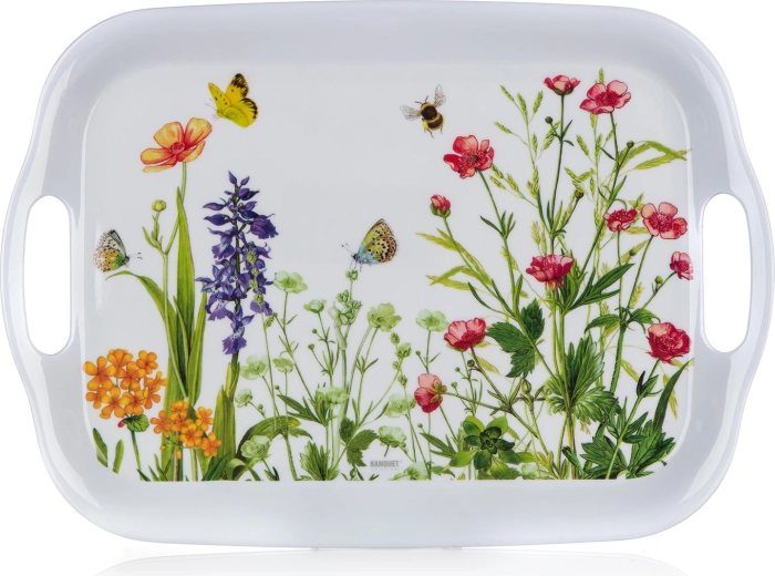 Melamin serveringsbakke Meadow 36 × 25,5 cm med håndtag